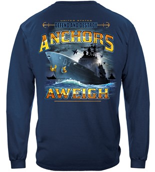 US NAVY Anchors Aweigh Defend And Destroy