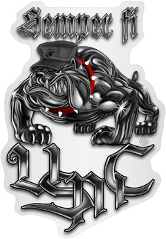 Sempri Fi Chrome Dog Marine Corps
