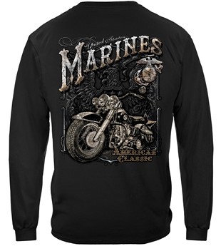 Usmc Marine Biker American Clasic Silver Foil