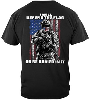 American Flag Defend Or Be Buried Or Be Buried In It