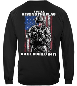 American Flag Defend Or Be Buried Or Be Buried In It