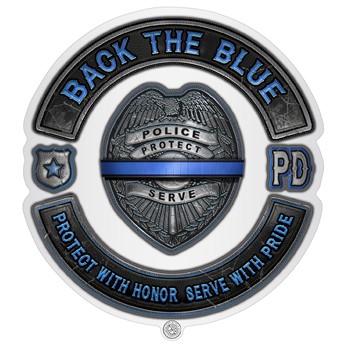 Back the Blue Law enforcement Blue lives Mater Serve and Protect