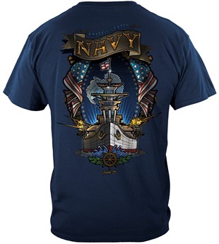 US NAVY USN Sailors Navy Battle Ship Destroyer Full Steam Ahead Vintage Navy Tattoo