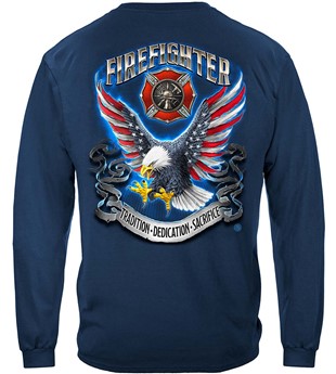 Firefighter American Flag Bald Eagle Feathers